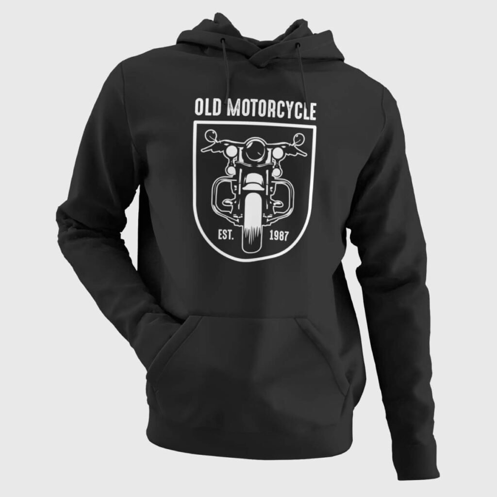 Old Motorcycle 1987 Men's Hoodies Oakham Clothing Line