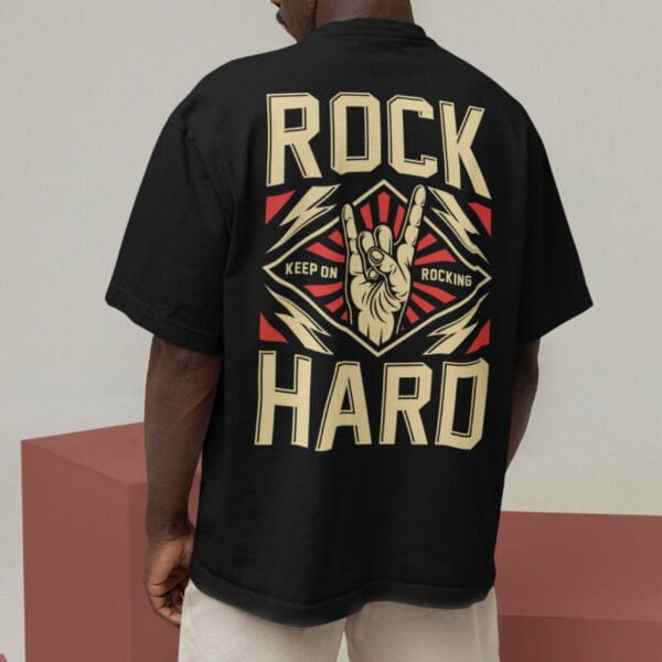 Rock Hard – Graphic Printed Oversized T-Shirt