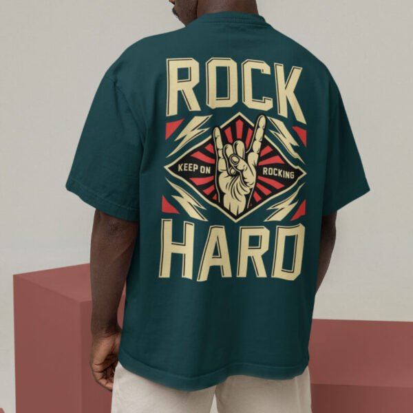 Rock Hard – Graphic Printed Oversized T-Shirt