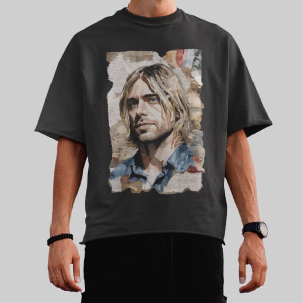 Kurt Cobain Graphic Printed Oversized T-Shirt