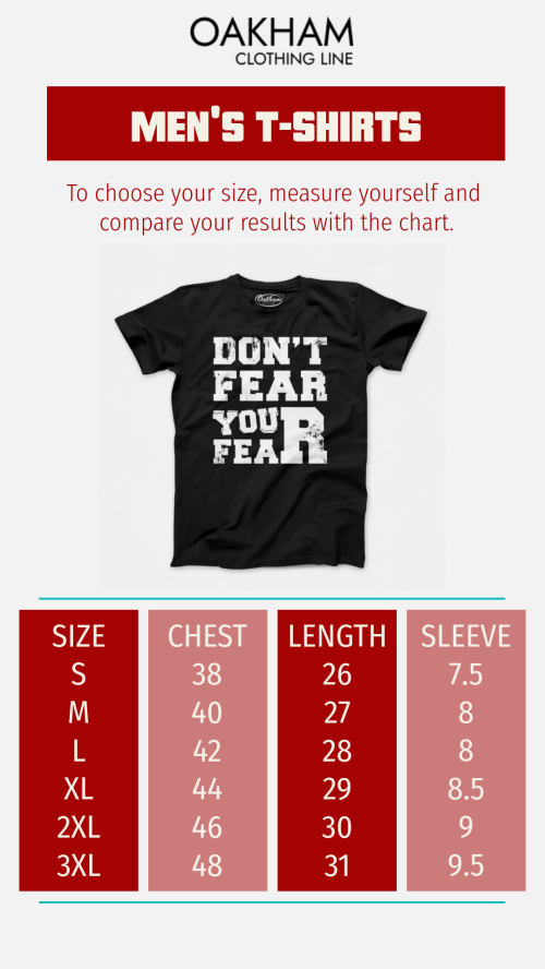 Men's T-Shirt Size chart